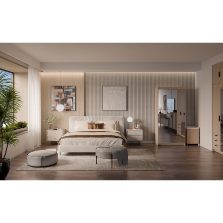 Szafa dwudrziowa z lustrami uchylna 90 cm TRINO dąb olejonway